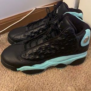 Jordan 13 Retro Black Island Green. Size 7 GS
